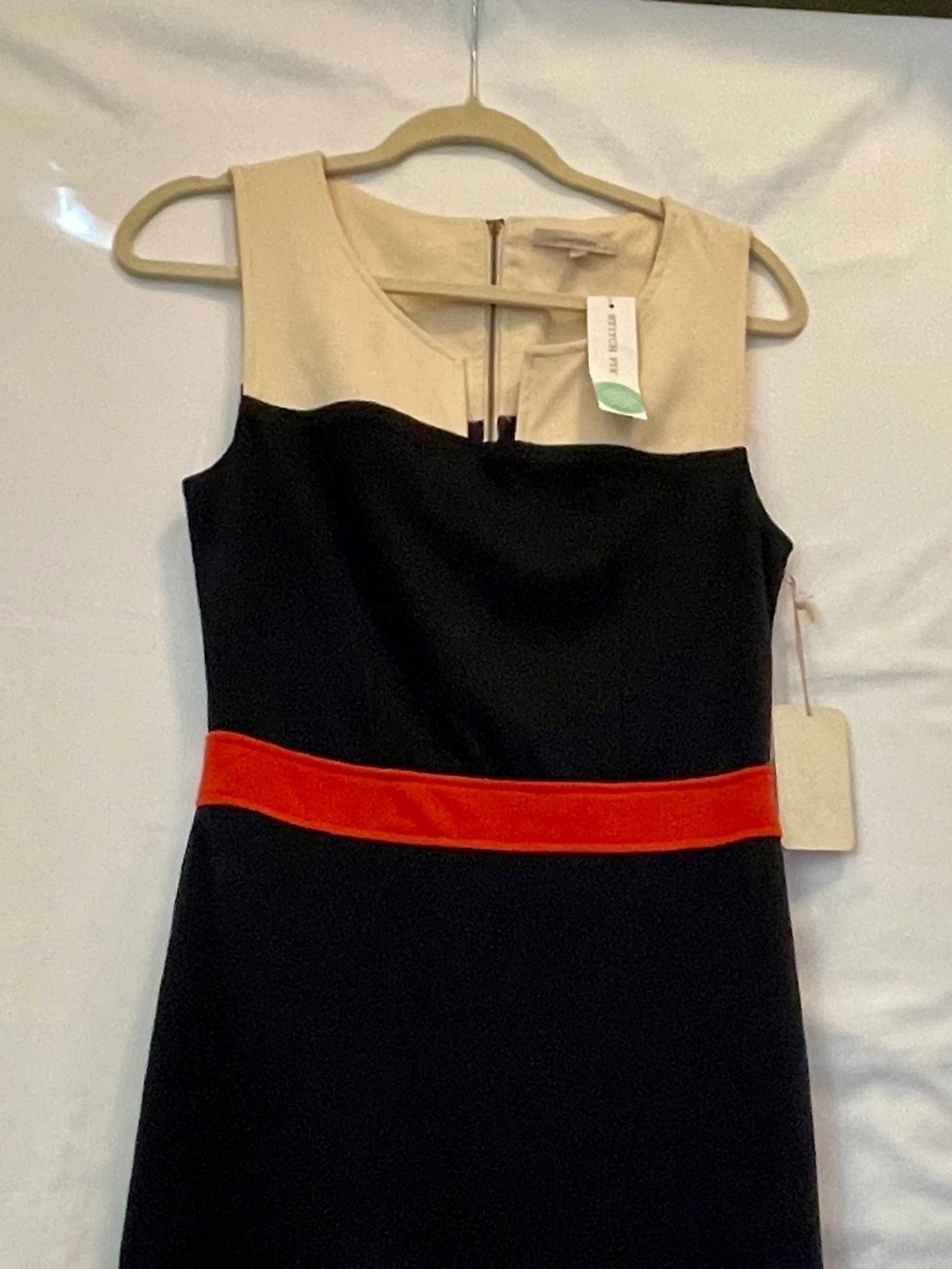 NWT! 41 Hawthorn Sloane Colorblock A-Line Ponte Shift Dress - Navy Size Small
